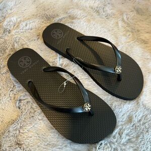 Tory Burch Black Flip Flops NWT